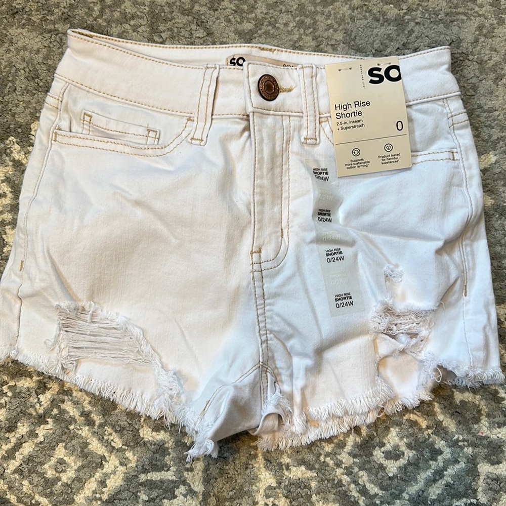Brand new SO high rise shorts 2.5inch size 0 super stretchy